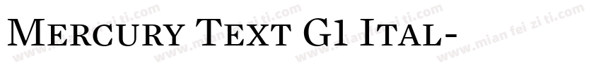 Mercury Text G1 Ital字体转换